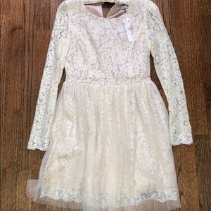 White Lace Midi Dress